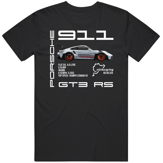 T-shirt with 911 GT3 RS sports car racing design