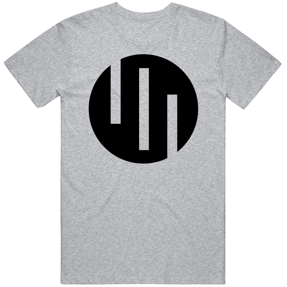 T-shirt with Viltrum Empire black logo parody design