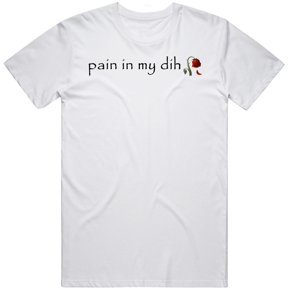 T-shirt with pain in my dih funny meme black text design