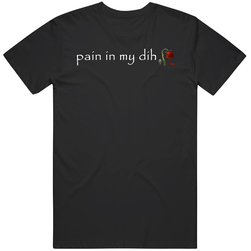T-shirt with pain in my dih funny meme white text design