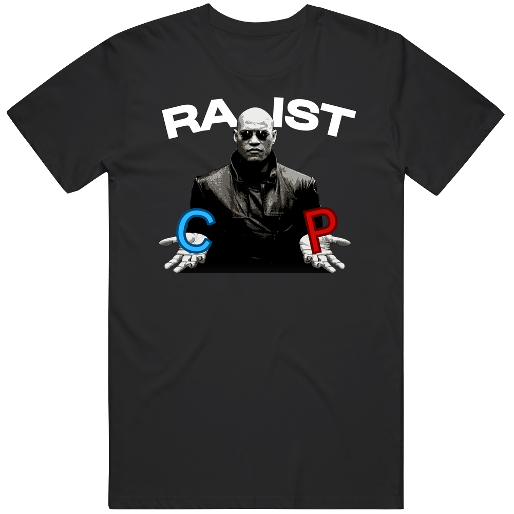 T-shirt with Morpheus red pill blue pill Matrix parody meme design
