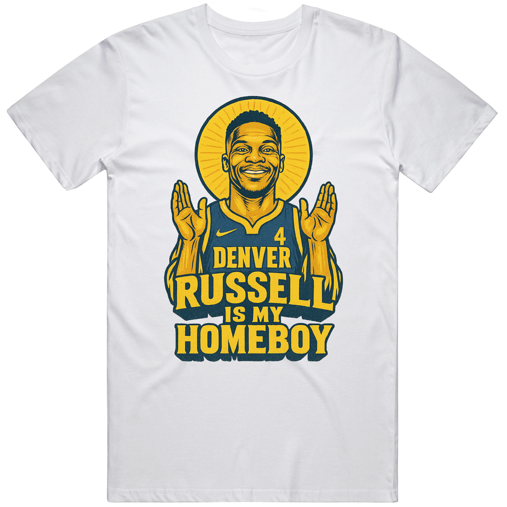 T-shirt with Russell Westbrook is my homeboy basketball fan parody design