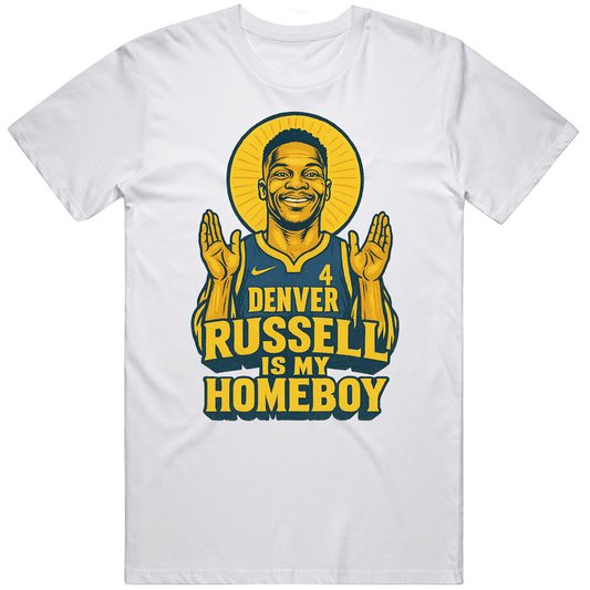 T-shirt with Russell Westbrook is my homeboy basketball fan parody design