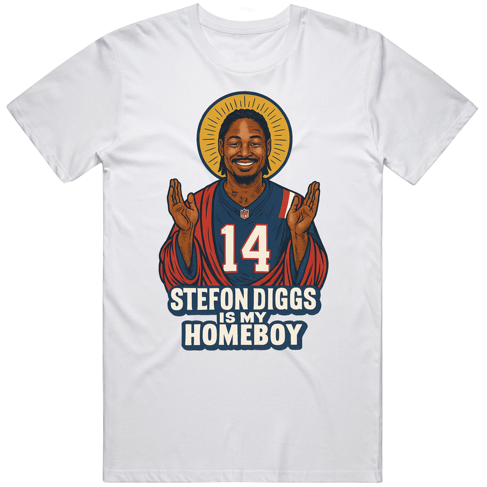 T-shirt with Stefon Diggs is my homeboy football fan parody design