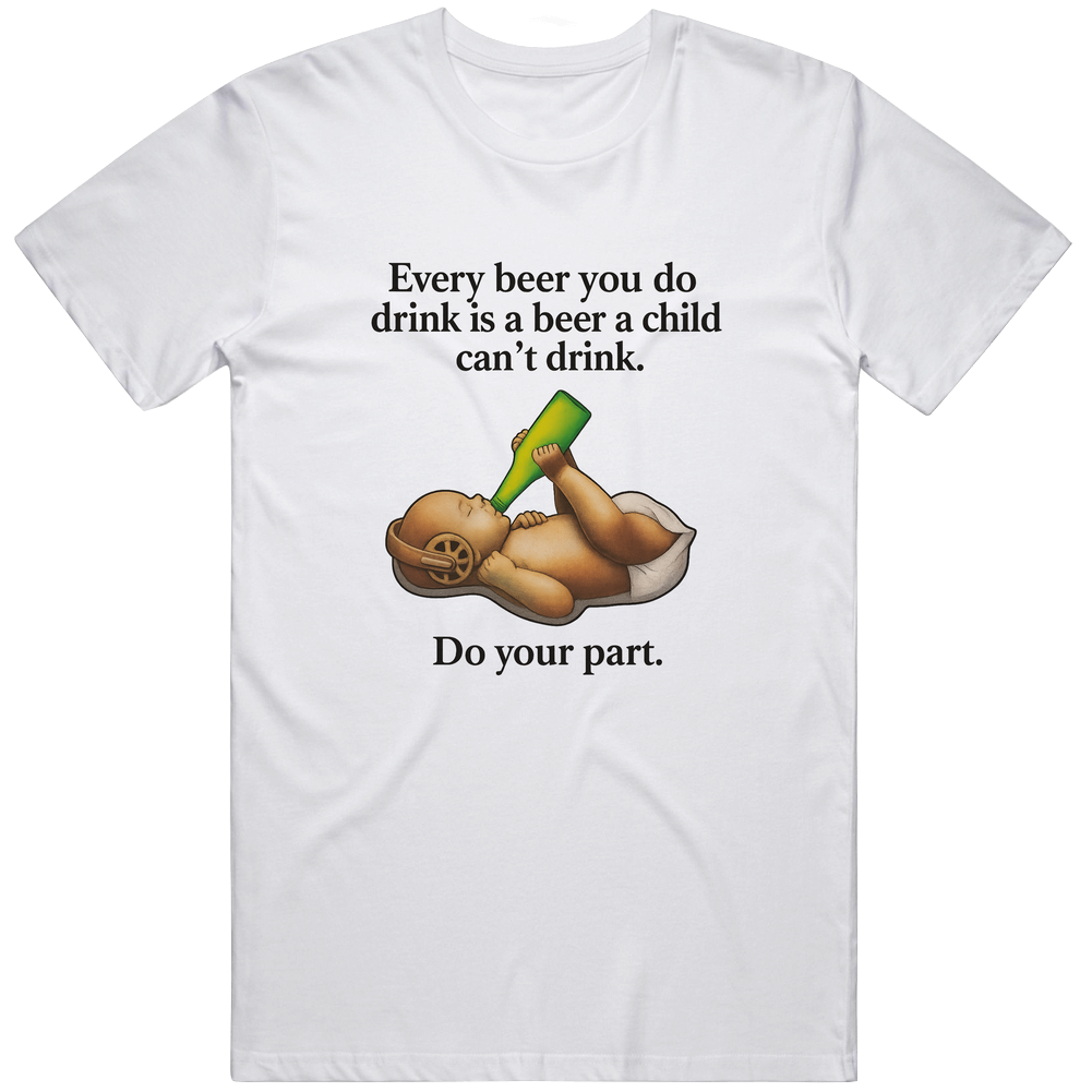 T-shirt with every beer you drink is a beer a child cant drink funny meme design