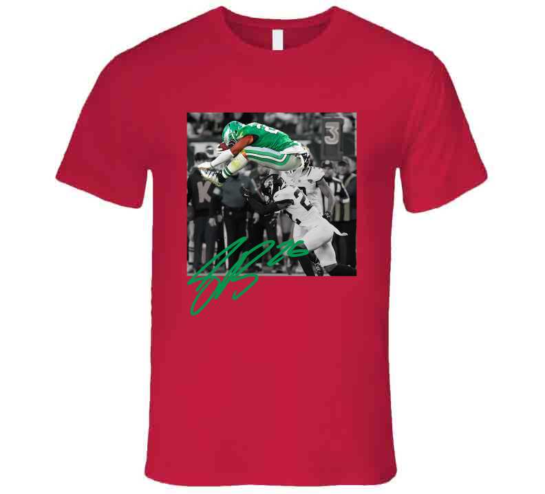 Saquon Barkley Backwards Hurdle Football Fan T-Shirt
