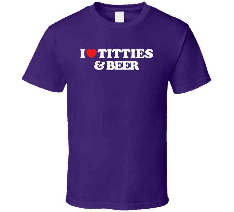 I Love Titties And Beer Funny Meme T-Shirt