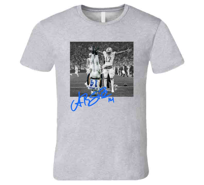Amon-Ra St. Brown Upside Down Touchdown Fan T-Shirt