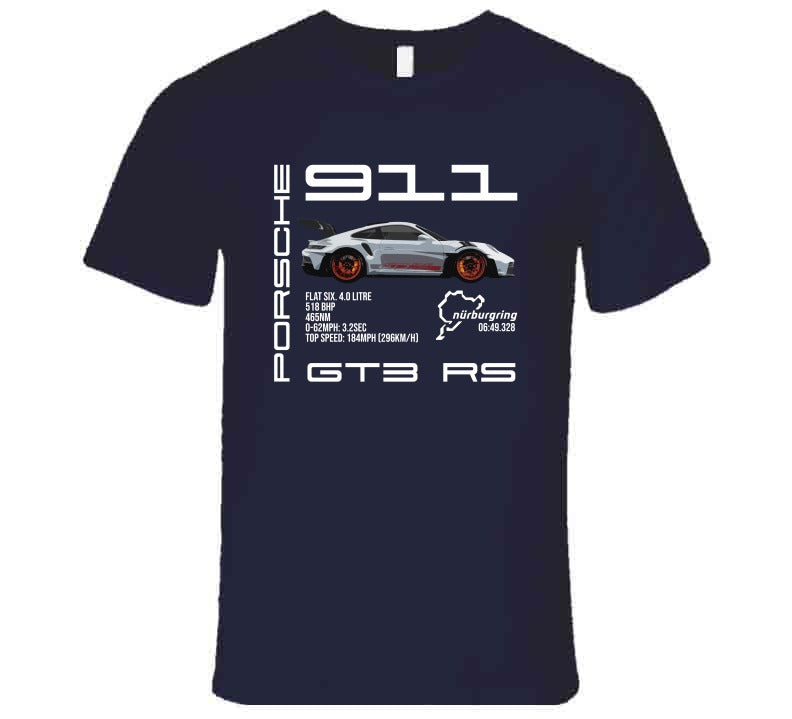 911 GT3 RS Sports Car Racing Fan T-Shirt