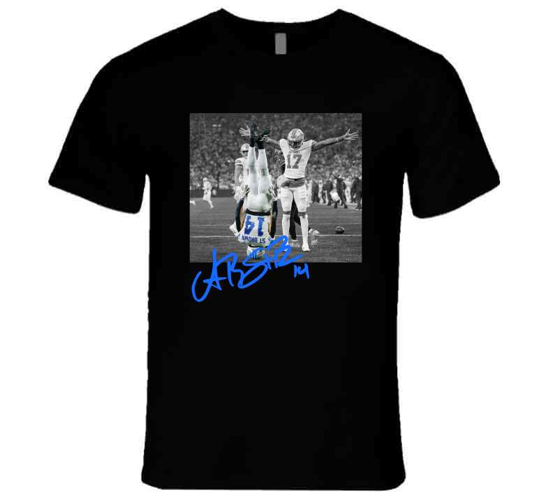 Amon-Ra St. Brown Upside Down Touchdown Fan T-Shirt