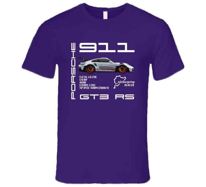 911 GT3 RS Sports Car Racing Fan T-Shirt