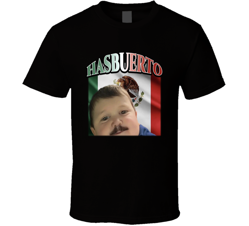T-shirt featuring the 'Hasbuerto' Hasbulla viral meme parody design